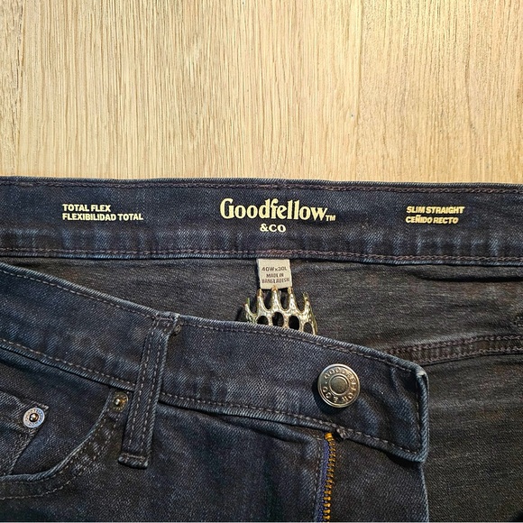Goodfellow Men’s Slim Straight Fit Navy Blue Jeans Sz 40x30 - Picture 8 of 9